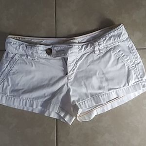 White denim shorts